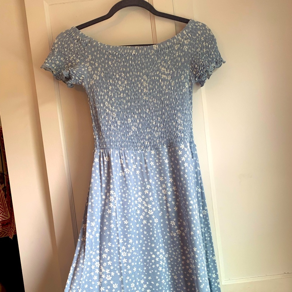 light blue floral summer dress